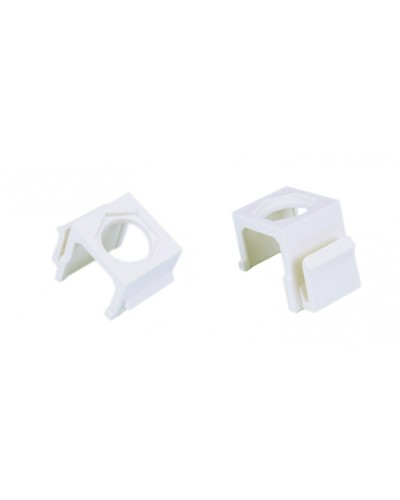 Вставка формата Keystone Jack для коаксиальных разъемов, ROHS, белая Hyperline (KJ1-COAX-WH) в Таганроге Кроссы оптические Pintop.ru