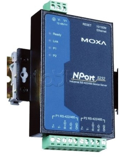 Сервер 2-портовый RS-422/485 в Ethernet Moxa NPort 5232I-T в Таганроге Дополнительное оборудование для ОПС Pintop.ru