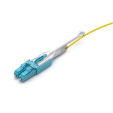 Патч-корд оптический дуплексный, LC-LC, для панелей высокой плотности, OM4, LSZH, 1 м, розовый LANMASTER LAN-2LC-2LC/OM4H-1.0