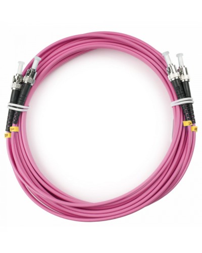 Шнур оптический duplex ST-ST 50/125 mm OM4 15м LSZH Cabeus FOP-50-OM4-ST-ST-15m в Таганроге Патч-корды оптические Pintop.ru