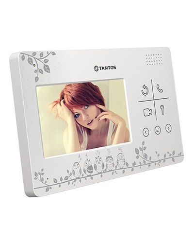 Монитор цветного видеодомофона с кнопочным управлением Tantos LILU LE Совы в Таганроге Вызывные видеопанели малоабонентные Pintop.ru