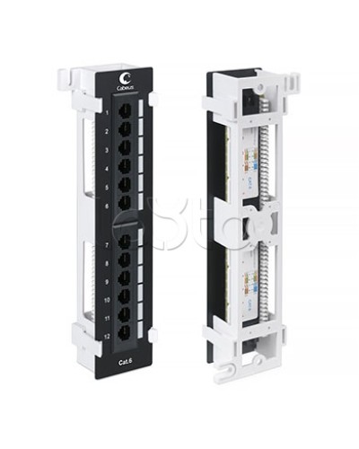 Патч-панель настенная, 12 портов RJ-45 Cabeus (PL-12-CAT.6-WL-DUAL IDC) в Таганроге Патч панель Pintop.ru