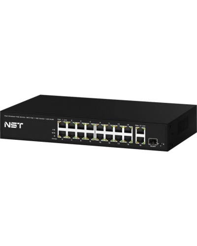 PoE коммутатор Fast Ethernet на 16 x RJ45 PoE + 2 x RJ45 GE + 1 SFP GE порта NST NS-SW-16F3G-P в Таганроге Коммутаторы Pintop.ru