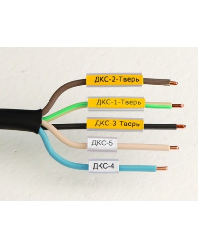 Маркировка для провода, гибкая, для трубочек. 4х18мм. Белая DKC NUTFL18 в Таганроге Крепежные изделия Pintop.ru