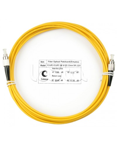 Шнур оптический simplex FC-FC 9/125 sm 5м LSZH Cabeus FOP(s)-9-FC-FC-5m в Таганроге Патч-корды оптические Pintop.ru