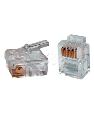 Разъём RJ12 UTP для кабеля кат.3 6P4C ITK CS3-2C3U в Таганроге Коннекторы Pintop.ru