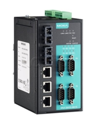 Сервер 4-портовый RS-232/422/485 в Ethernet Moxa NPort S8455I-SS-SC в Таганроге Дополнительное оборудование для ОПС Pintop.ru