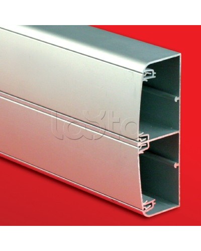 Кабель-канал алюминевый 140х50 (с 2 крышками), цвет серый металлик DKC (01499) в Таганроге Кабель-канал Pintop.ru