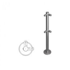 Стойка ограждения под стекло L-образная h=400мм Oxgard Стойка ВЗР 2462-00.02-02