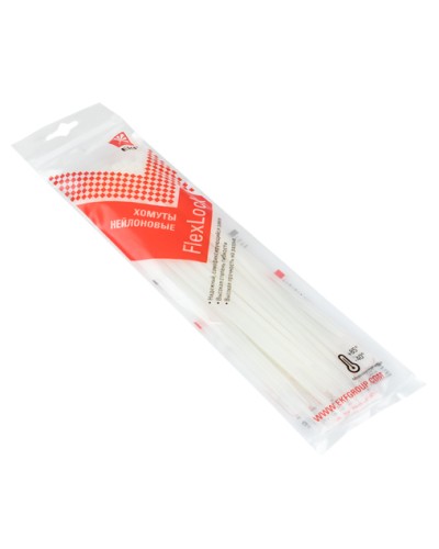 Хомут P6.6 стандартный (б), 3.6x200 (100шт) FlexLock PROxima EKF (plc-fl-ctsw-3.6x200) в Таганроге Стяжки-хомуты Pintop.ru