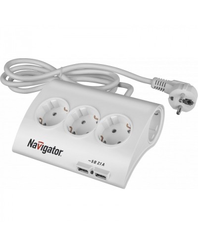 Удлинитель Navigator 71 544 NPE-USB-05-180-ESC-3X1.0 в Таганроге Блоки розеток Pintop.ru
