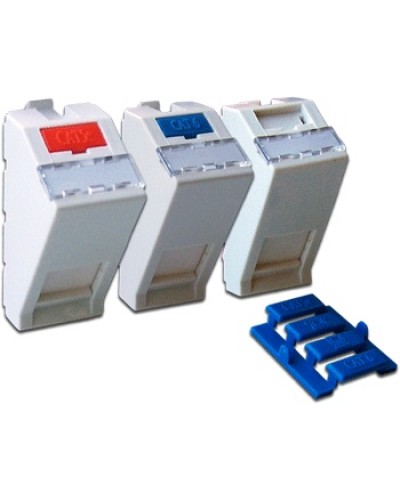 Вставка 22.5х45 на 1 кейстоун, угловая, со шторкой, маркировкой, иконками, белая LANMASTER LAN-SIP-22A-WH в Таганроге Коммутационные изделия Pintop.ru