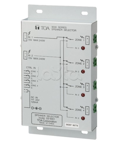 Селектор внешний TOA SS-9001 в Таганроге Системы оповещения и трансляции TOA Pintop.ru