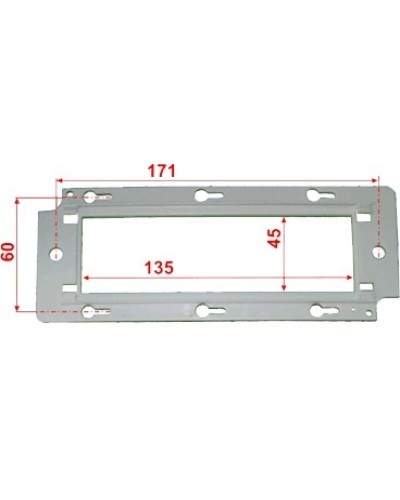 Пластиковый суппорт для установки 45х135 LANMASTER (LAN-PF45x135) в Таганроге Коммутационные изделия Pintop.ru
