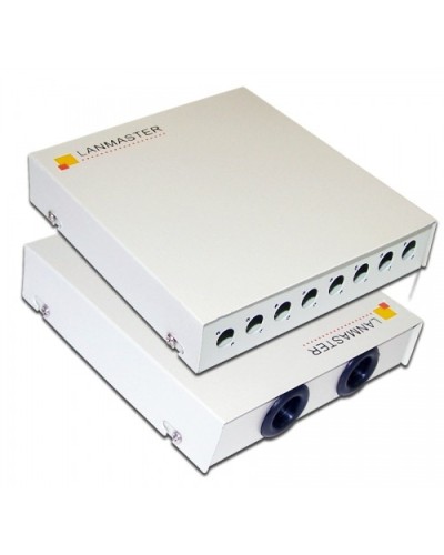 Кросс оптический настенный, металлический, на 8 FC адаптеров LANMASTER LAN-FOBM-WM-8FC в Таганроге Кросс оптический Pintop.ru