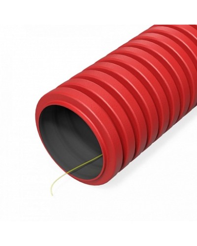 Труба гофрированная двустенная ПНД гибкая тип 450 (SN29) с/з красная d40 мм (150м/уп) Промрукав (PR15.0269) в Таганроге Труба гофрированная Pintop.ru