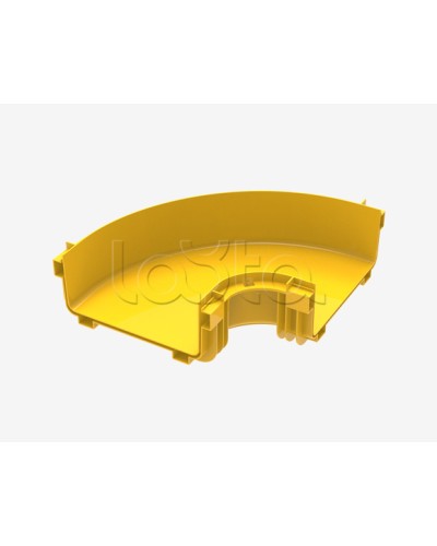 Горизонтальный изгиб на 90° для оптического лотка 240мм Hyperline (FBTR-240-ELB90) в Таганроге Аксессуары для лотков Pintop.ru
