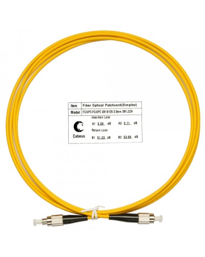 Шнур оптический simplex FC-FC 9/125 SM 2 м LSZH Cabeus FOP(s)-9-FC-FC-2M в Таганроге Патч-корды оптические Pintop.ru