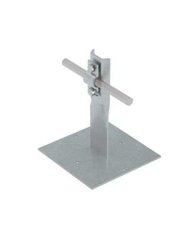 Приклееваемый держатель болтовой для прутка Ø 5-10 мм H90 мм CU КМ-Профиль (PDB-H90-D5-10 CU) в Таганроге Монтажные материалы Pintop.ru