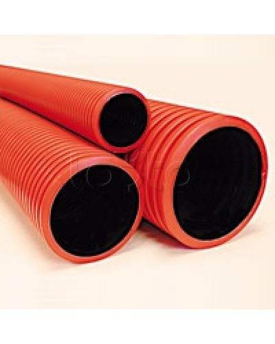 Труба гибкая двустенная D90 мм, красный с зондом DKC 121990100 в Таганроге Труба гофрированная Pintop.ru