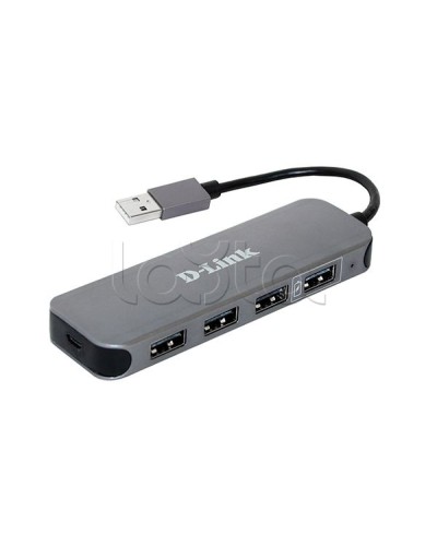 Концентратор с 4 портами USB 2.0 D-Link DUB-H4/E1A в Таганроге Дополнительное оборудование для сетей Pintop.ru