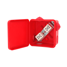 Коробка распределительная огнестойкая КРОПС-П1, IP54, габаритные размеры 100х100х50 мм, для кабелей сечением до 10 мм2, 4 клеммы КМ-Профиль (FRJB-KM-P1-10-04-КРОПС-IP54)