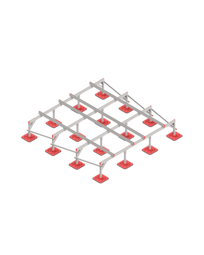 Опорная конструкция для установки оборудования TECHNORAPTOR FOOT 3000х3000 КМ-профиль (KM-TR-F-SSEI-3000-3000) в Таганроге Системы видеонаблюдения Pintop.ru