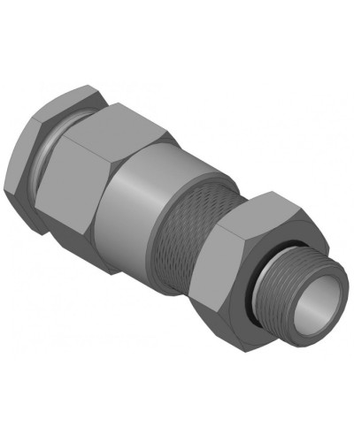 Кабельный ввод для бронированного кабеля с двойным уплотнением резьбой G3/4, внешним диаметром кабеля D=18-22 мм и проходным диаметром кабеля d=8-12 мм Спектрон КВБ-22/12-2У-М-G3/4 в Таганроге Аксессуары для кабель-канала Pintop.ru