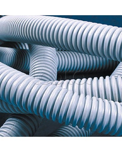 Труба ПВХ гибкая гофр. д.25мм, лёгкая без протяжки, 25м, цвет серый DKC 9092525 в Таганроге Гладкая труба Pintop.ru