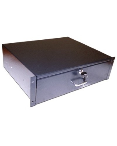 Ящик выдвижной 19, с замком, 1U, черный TWT TWT-CB-DRW-1U в Таганроге Аксессуары для стоек и шкафов Pintop.ru