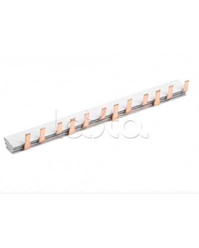 Шина соединительная типа PIN (12 штырей) 3Р 63А (22см) IEK (YNS21-3-063-22-12) в Таганроге Клеммные колодки Pintop.ru