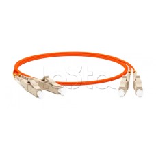 Патч-корд волоконно-оптический многомодовый MM 62.5/125, LC-LC, duplex, LSZH, 1 м Hyperline FC-D2-62-LC/PR-LC/PR-H-1M-LSZH-OR