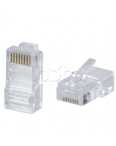 Коннектор RJ-45 под витую пару, категория 5e, универсальный (для одножильного и многожильного кабеля) Cabeus 8P8C в Таганроге Коннекторы и разъемы Pintop.ru
