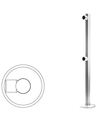 Стойка ограждения односторонняя (антик серебро) Oxgard в Таганроге Ограждения Pintop.ru