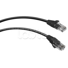 Шнур коммутационный 2xRJ-45/8P8C U/UTP кат.5е (1,5 м) Cabeus PC-UTP-RJ45-Cat.5e-1.5m-BK