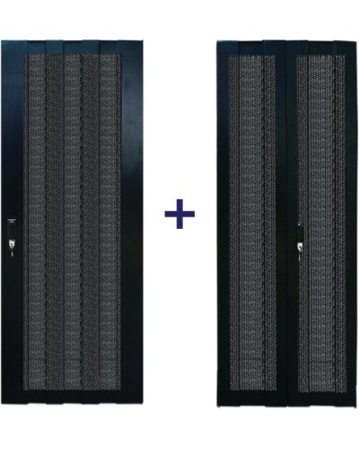 Комплект дверей 42U, 800 мм, черный, передняя - перфорированная, задняя - распашная перфорированна TWT TWT-CBB-DR42-8x-S-P1 в Таганроге Аксессуары для стоек и шкафов Pintop.ru