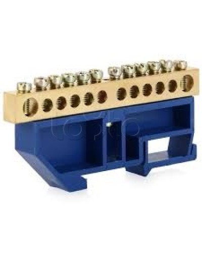 Шина нулевая с DIN-изолятором ШНИ-8x12-10-Д-С IEK YNN10-812-10D-K07 в Таганроге Клеммные колодки Pintop.ru