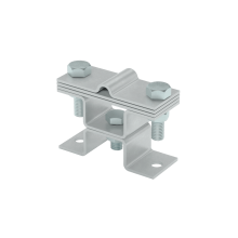 Универсальный держатель на мостовой опоре двойной для прутка Ø 5-8 мм и полосы до 40 мм с 3 пластинами TD КМ-профиль (XUDMO3-D5-8-B40 TD)