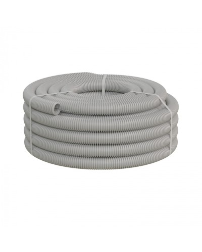 Труба ПНД-FRUF гофрир. тяжелая, с зондом, без галогена, трудногорючая, атмосферостойкая,цвет серый, диам. 40мм (20м) Экопласт (21140HFR-UF) в Таганроге Труба гофрированная Pintop.ru