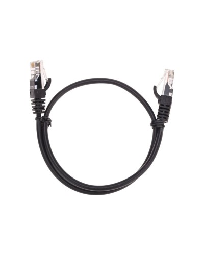 Патч-корд U/UTP, CAT 5e, RJ45-RJ45, 26AWG, LSZH, черный, 0,5м REXANT 02-0102-05 в Таганроге Патчкорды (медные) Pintop.ru