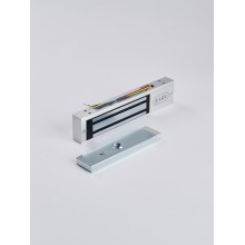 R-Lock RL-EM180-LSS - Электромагнитный замкок, 180кг, DC12/24B, цвет серебристый сатинированный алюминий RAL 7047, два датчика втроены в корпус замка: датчик Холла и магнито-контактный датчик