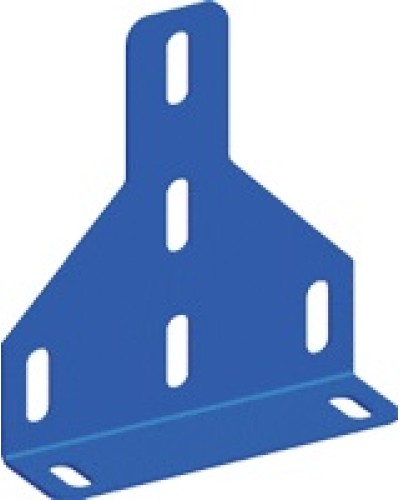 Скоба фиксирующая для стального лестничного лотка, серая LANMASTER LAN-LTS-BTF-GY в Таганроге Аксессуары для лотков Pintop.ru