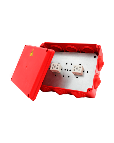 Коробка распределительная огнестойкая КРОПС-П4, IP54, габаритные размеры 150х110х70 мм, для кабелей сечением до 6 мм2, 12 клемм КМ-Профиль (FRJB-KM-P4-6-12-КРОПС-IP54) в Таганроге Распределительные коробки Pintop.ru