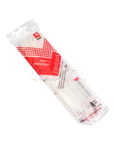 Хомут P6.6 стандартный (б), 3.6x200 (50шт) FlexLock PROxima EKF (plc-fl-ctsw-3.6x200-r) в Таганроге Стяжки-хомуты Pintop.ru