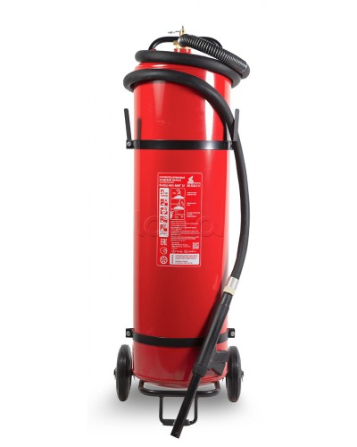 Огнетушитель ПОЖТЕХНИКА ОП-80(з) МИГ на тележке с перекрывным стволом, (баллон 100л., ОТВ-80кг) в Таганроге Огнетушители Pintop.ru