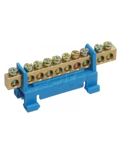 Шина нулевая с DIN-изолятором ШНИ-6x9-10-С-С IEK YNN10-69-10P-K07 в Таганроге Клеммные колодки Pintop.ru