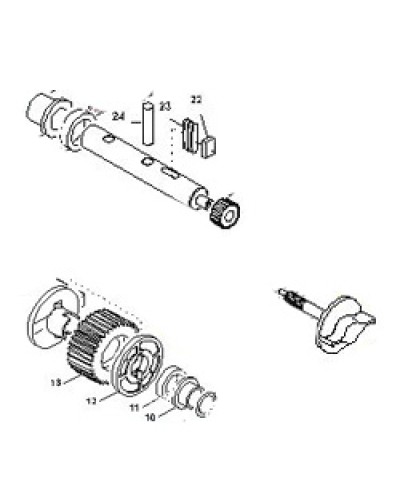Выходной вал BX-E, BX-E241 Came 119RIBX015 в Таганроге Запчасти для шлагбаумов и автоматики Pintop.ru