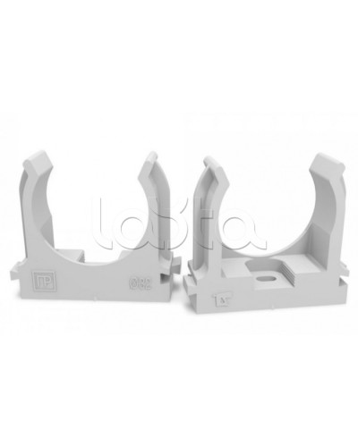 Крепеж-клипса для труб для монтажного пистолета серая в п/э д32 (25шт/500шт уп/кор) Промрукав (PR13.0122) в Таганроге Держатели, клипсы, скобы Pintop.ru