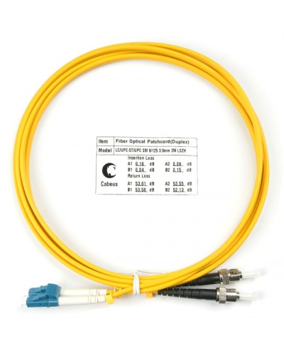 Шнур оптический duplex LC-ST 9/125 sm 2м LSZH Cabeus FOP(d)-9-LC-ST-2m в Таганроге Патч-корды оптические Pintop.ru