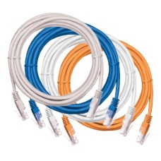 Шнур коммутационный NETLAN U/UTP 4 пары, Кат.5е (Класс D), 100МГц, 2хRJ45/8P8C, T568B, заливной, многожильный, BC (чистая медь), PVC нг(B), синий, 5м, уп-ка 10шт. NETLAN EC-PC4UD55B-BC-PVC-050-BL-10